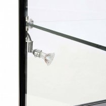 Glasmonter Showcase Duo Svart med förvaring och belysning