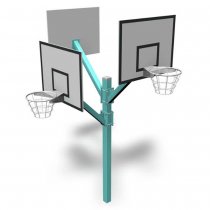 3 basketkorgar på en basketställning