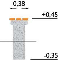 Parkbänk Brahe - Barkbrun/Vit