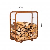 väggmonterbar vedställ ake i cortenstål