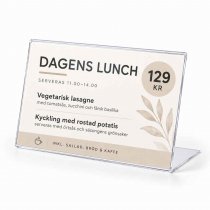Akryl Menyhållare i A5 med Dagens lunch