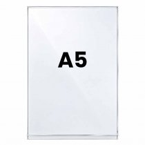Akrylficka A5 i stående akrylställ