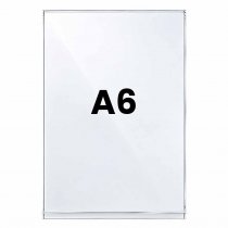 Akrylficka A6 i stående akrylställ