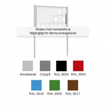 Anslagstavla utomhus 21xA4 med stolpar för ytmontering