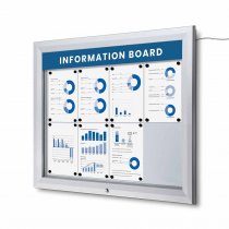 Skyltskåp med plats för logo eller rubrik