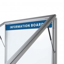 Skyltskåp med rubrikplats logo