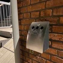 Askoppar utomhus väggmonterad för offentlig miljö
