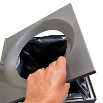 Lock på Avfallsbehållare 120 liter Grå