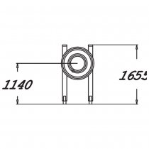 Axelhjul - mått framsida träningsredskap