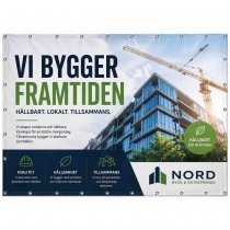 Stor Banderoll 3 x 4 meter med tryck och öljetter