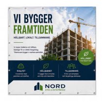 Stor Banderoll 4 x 4 meter med tryck och öljetter