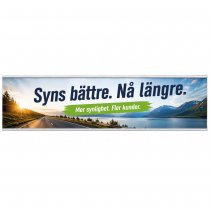 Banderoll med kedersöm 1x4 meter