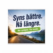 Banderoll med kedersöm 2x2 meter