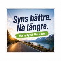 Banderoll med kedersöm 3x3 meter