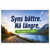 Banderoll med kedersöm 3x4 meter