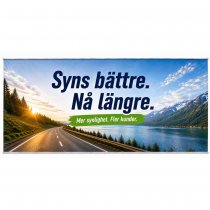 Banderoll med kedersöm 6x3 meter tryck ingår