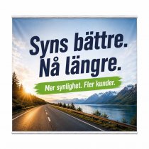 Banderoll med kedersöm 4x4 meter