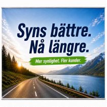 Banderoll med kedersöm 4x5 meter inklusive tryck