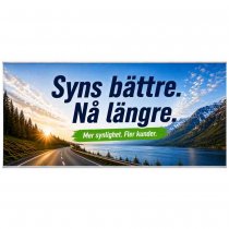 Banderoll med kedersöm 4x8 meter