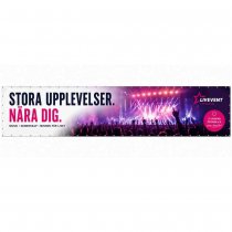 Banderoll Mega Stor XXL 5x20 meter med stort eventbudskap