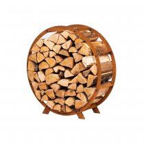 Bern runda vedförvaring i corten