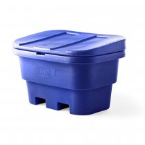 Stor blå sandbehållare