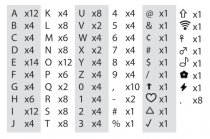 Bokstäver vita till filttavla bokstavstavla