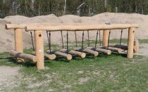 spjällbro med rörliga rep