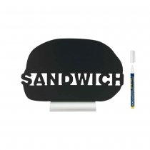 Griffelskiva bord silhuett Sandwich inklusive griffelpenna