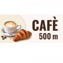 Café banderoll 3x1 meter