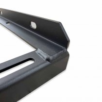 Närbild på bas till cykelställ svart modell 500