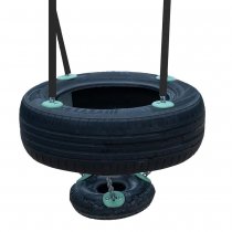 Klassisk däckgunga med mindre underdäck bildäck och med plastbelagda kedjor