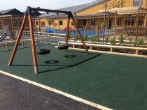 Gungställning till lekplats