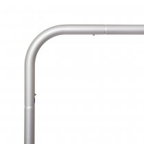 Hörndel i aluminiumram för Zipper Wall mässvägg
