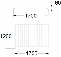 Måttskiss för förlängning till Staket Global