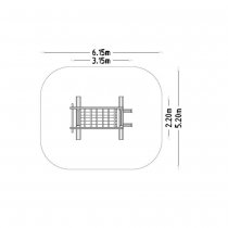 Dimensioner utegym ovanifrån