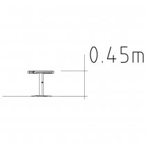 Sofiero svängd parkbänk small 45° - Fristående