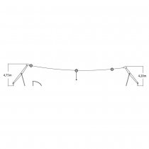 Linbana Dino - Enkelväg åkriktning med plattform