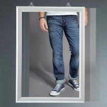 Dubbelsidig affischram 50x70 med jeansreklam