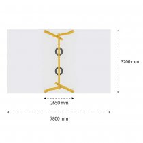 Ega gungställning av Robinastockar