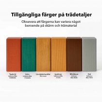 Färgkarta trädetaljer picknickbord