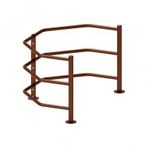 Fast passagesluss i cortenfärg