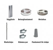 Monteringsalternativ för skräpkorg Novus 50