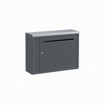 Stående mörkgrå fastighetsbox 1x1