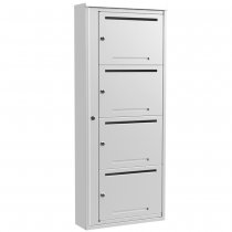 Väggnära postbox 1x4 vit