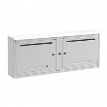 Väggnära postbox 2x1 vit