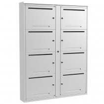 Väggnära postbox 2x4 vit