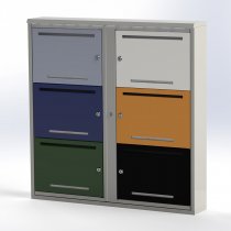 Multifärgad fastighetsbox