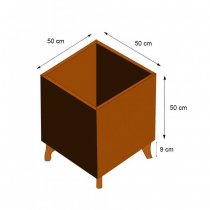 Fat Ballerina L Blomlåda i cortenstål