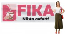 Vepa banderoll "FIKA" med valfri text